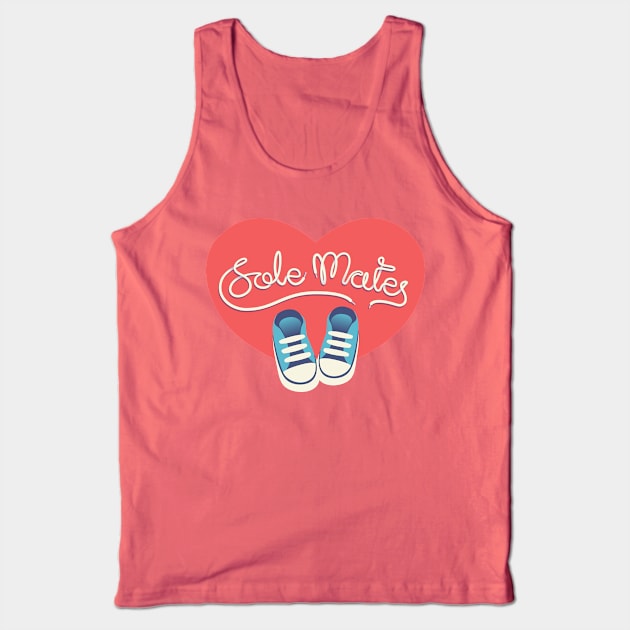 Sole Mates - Red and Blue Tank Top by Abbilaura